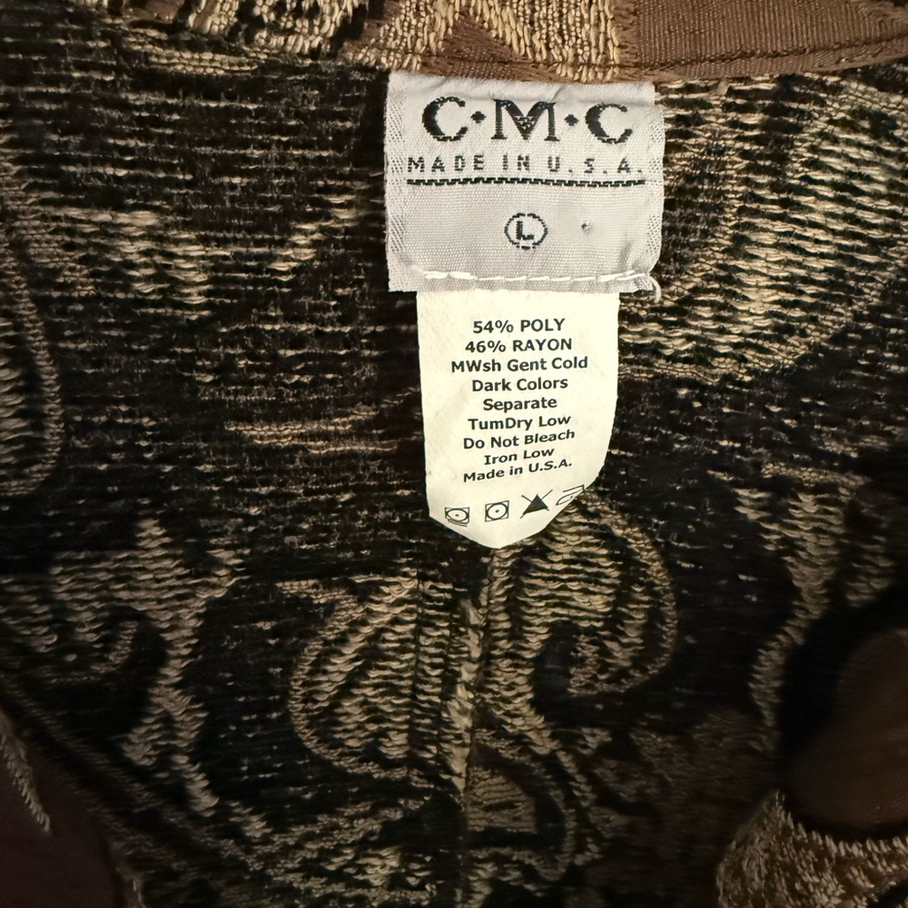CMC Brocade Jacket in browns & black, Size Large. NWOT. - Picture 3 of 6